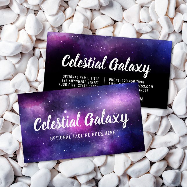 Carte De Visite Galaxy Space Stars Ultra Violet Violet Nebula (Créateur téléchargé)
