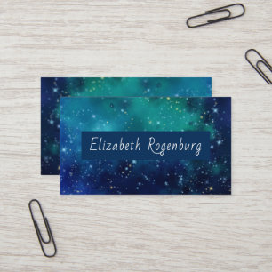 Carte de visite Galaxy turquoise