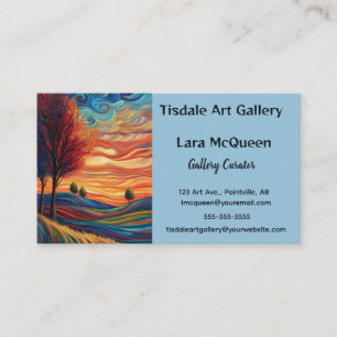 Carte De Visite Galerie d'art modifiable