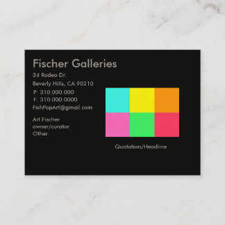 Carte De Visite Galerie d'art Party_Bloc de couleur