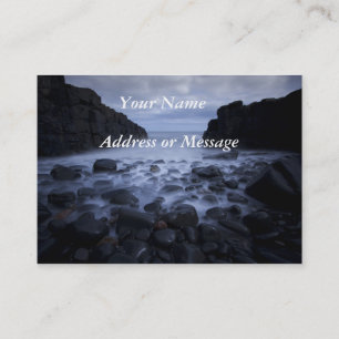 Carte De Visite Galets et rochers le long du littoral océanique. b