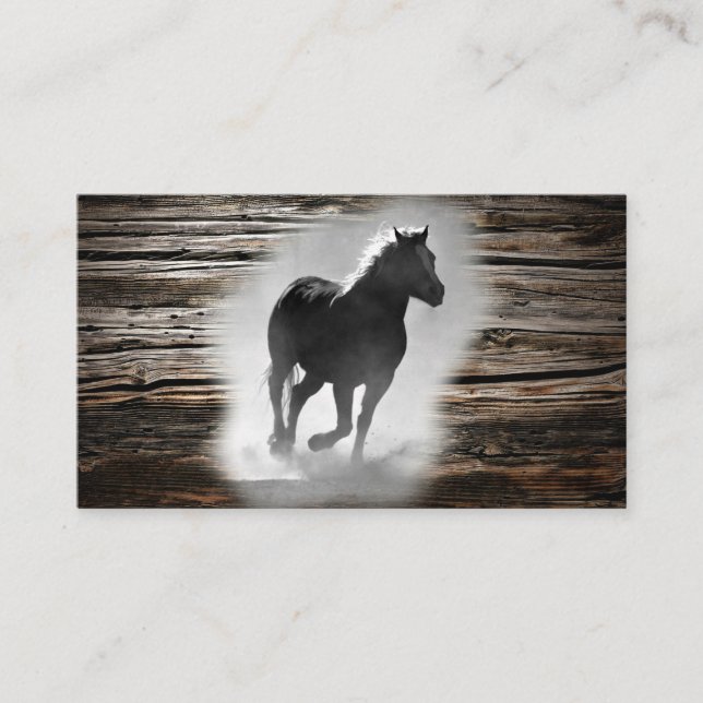 Carte De Visite Galloping de Wild Horse (Devant)