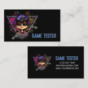 Carte De Visite Gamer Boy Game Tester