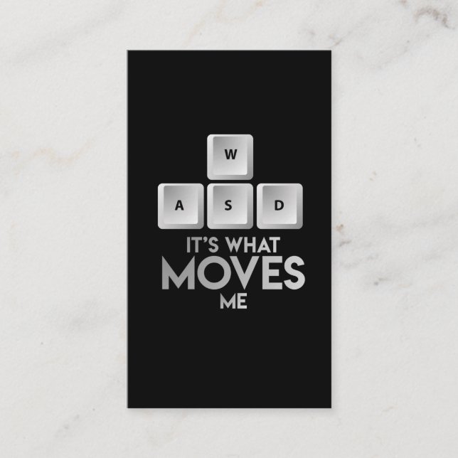 Carte De Visite Gamer de ballot de T-shirt de jeu de PC de clés de (Devant)