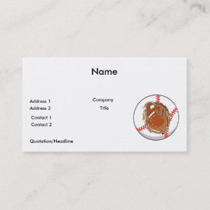 Carte De Visite gant de baseball et conception de vecteur de baseb