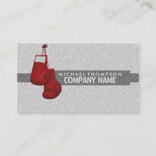 Carte De Visite Gants de boxe à grains rouges, Boxer, Entraîneur d