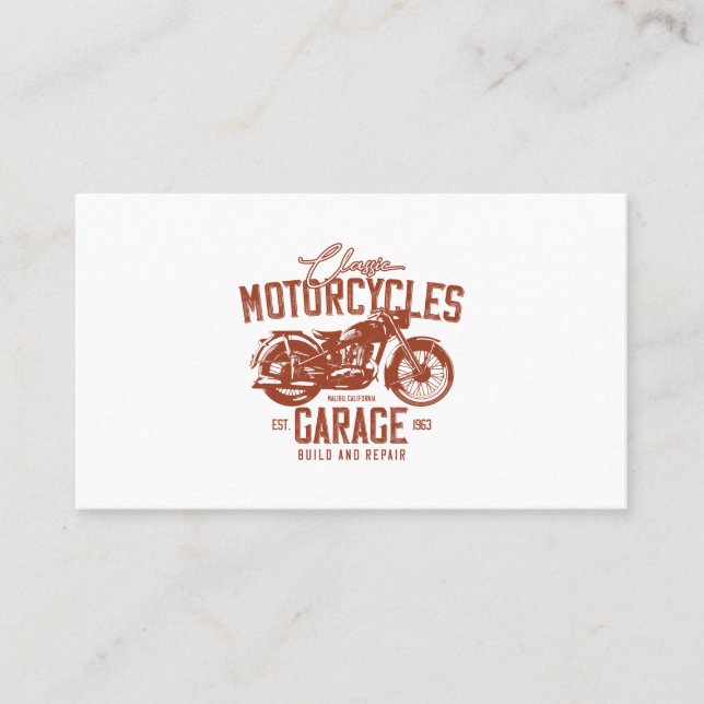 Carte De Visite garage à motos (Devant)