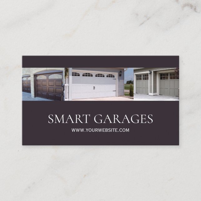 Carte De Visite Garage Doors Installation & Services Business Card (Devant)