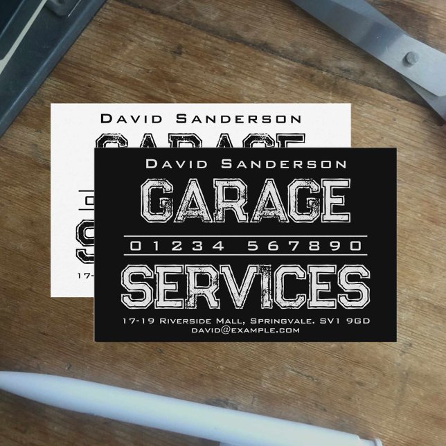 Carte de visite Garage Services (Créateur téléchargé)