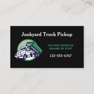Carte De Visite Garbage Junkyard Pickup Guy caricature