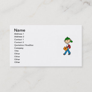 Carte De Visite Garçon avec cartable