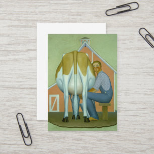 Carte De Visite Garçon traçant une vache par Grant Wood