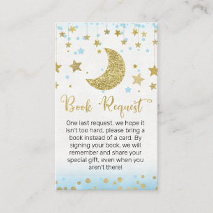 Carte De Visite Garçons au-dessus de la lune Demande de livre Insé