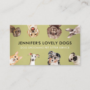 Carte De Visite Garde d'animaux de compagnie Chiens de taille peti