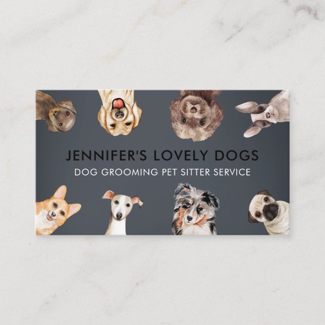 Carte De Visite Garde d'animaux de compagnie Chiens Taille Small B (Devant)