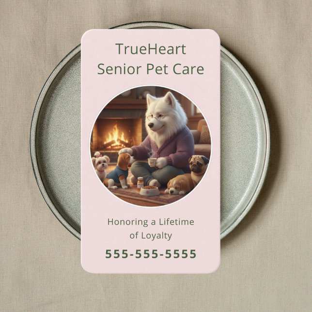 Carte De Visite Garde d'animaux de compagnie seniors professionnel (Créateur téléchargé)