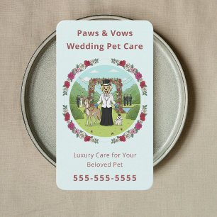 Carte De Visite Garde d'animaux de luxe pour mariages - Gestionnai