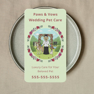 Carte De Visite Garde d'animaux de mariage de luxe Garde d'animaux