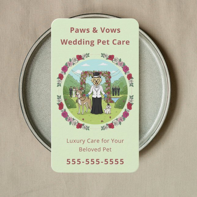 Carte De Visite Garde d'animaux de mariage de luxe Garde d'animaux (Créateur téléchargé)