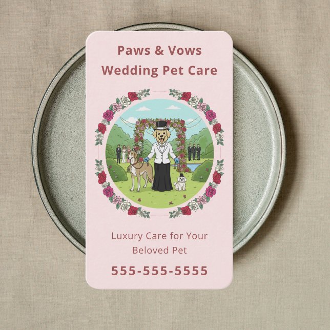 Carte De Visite Garde d'animaux de mariage de luxe Garde d'animaux (Créateur téléchargé)