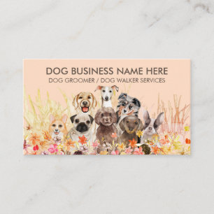 Carte De Visite Garde d'animaux de races de chien chiot