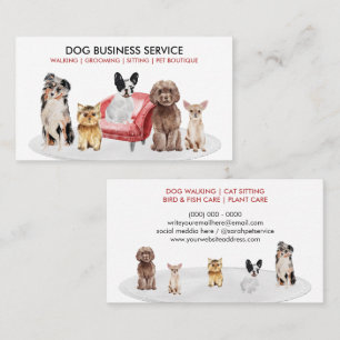 Carte De Visite Garde d'animaux professionnelle Visites à domicile