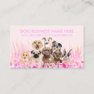 Carte De Visite Garde d'animaux Promeneur de chien garde d'animaux