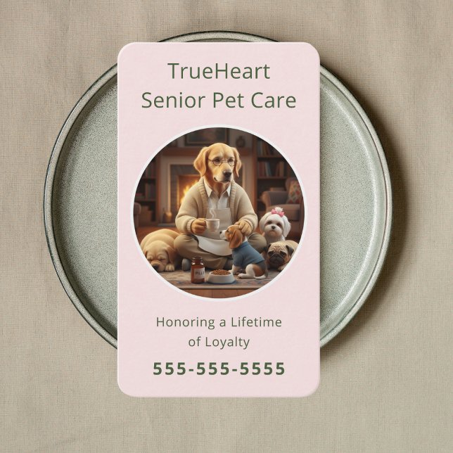 Carte De Visite Garde d'animaux seniors de confiance Garde de chie (Créateur téléchargé)