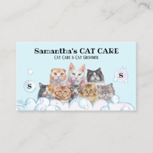 Carte De Visite Garde de chats en vacances visites impromptues