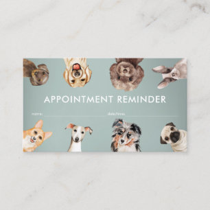 Carte De Visite Garde de petits chiens Rendez-vous