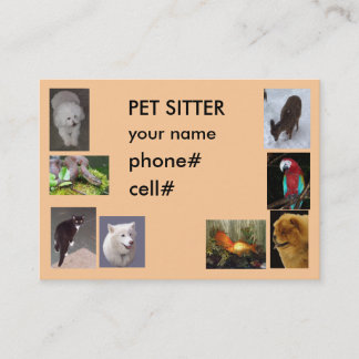 CARTE DE VISITE GARDE D'ENFANTS D'ANIMAL FAMILIER