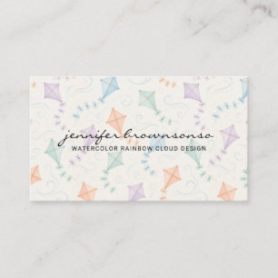 Carte De Visite Garde d'enfants Enseignant Baby Sitter Cerf-volant