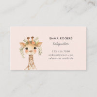 Garde d'enfants mignonne girafe nounou