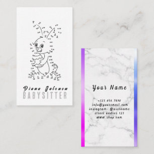 Carte De Visite Garde d'enfants Nanny Babysitter Colorful Funky Co