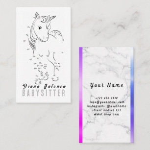 Carte De Visite Garde d'enfants Nounou Baby-sitter Coloré Funky Co