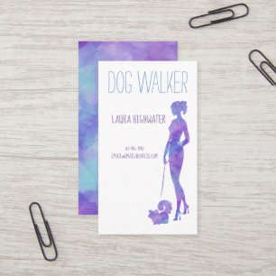 Carte De Visite Garde d'enfants pourpre d'animal familier