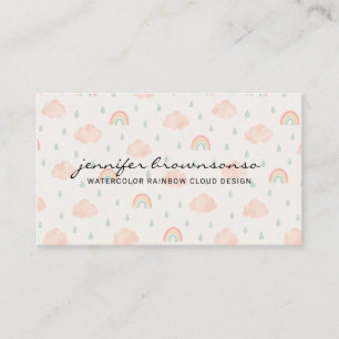 Carte De Visite Garde d'enfants Professeur Baby Sitter Nuage Arc-e