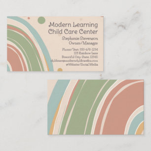 Carte De Visite Garde d'enfants Rainbow moderne Enfants Enfants