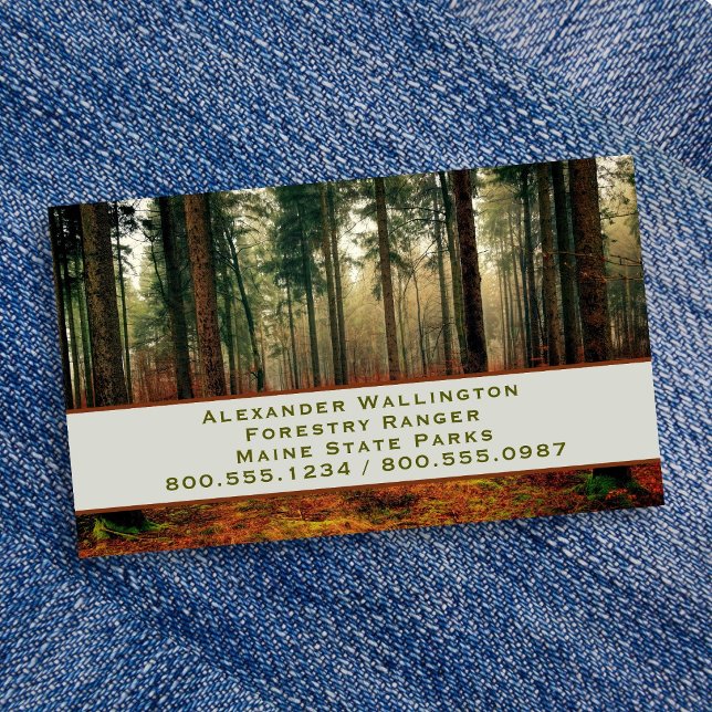 Carte De Visite Garde forestier du service forestier (Créateur téléchargé)