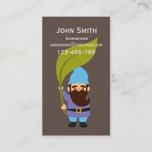 Carte De Visite Gardener service design moderne jardin gnome