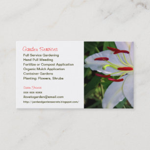 Carte de visite Gardener Services