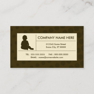Carte De Visite garderie à mi-teinte