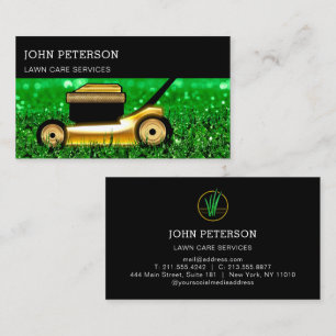 Carte De Visite Garderie de pelouse Services de coupe d'herbe Plus