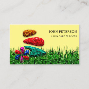 Carte De Visite Garderie de pelouse Services de jardinage Logo d'h