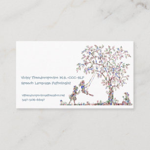 Carte De Visite Garderie Enfants Nature - Bleu - Direct