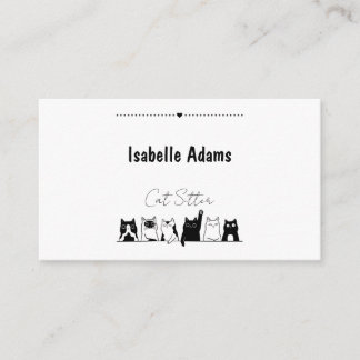 Carte De Visite Gardeur de Chat Animal de Compagnie