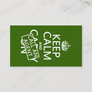 Carte De Visite Gardez le calme et appelez un agent (dans toute