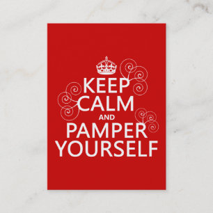 Carte De Visite Gardez le calme et choyez-vous (toute couleur)