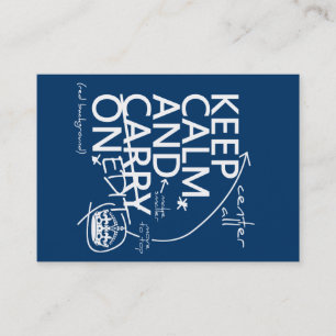 Carte De Visite Gardez le calme et l'éditez sur (dans toute