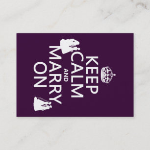 Carte De Visite Gardez le calme et mariez dessus - toutes les